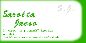 sarolta jacso business card